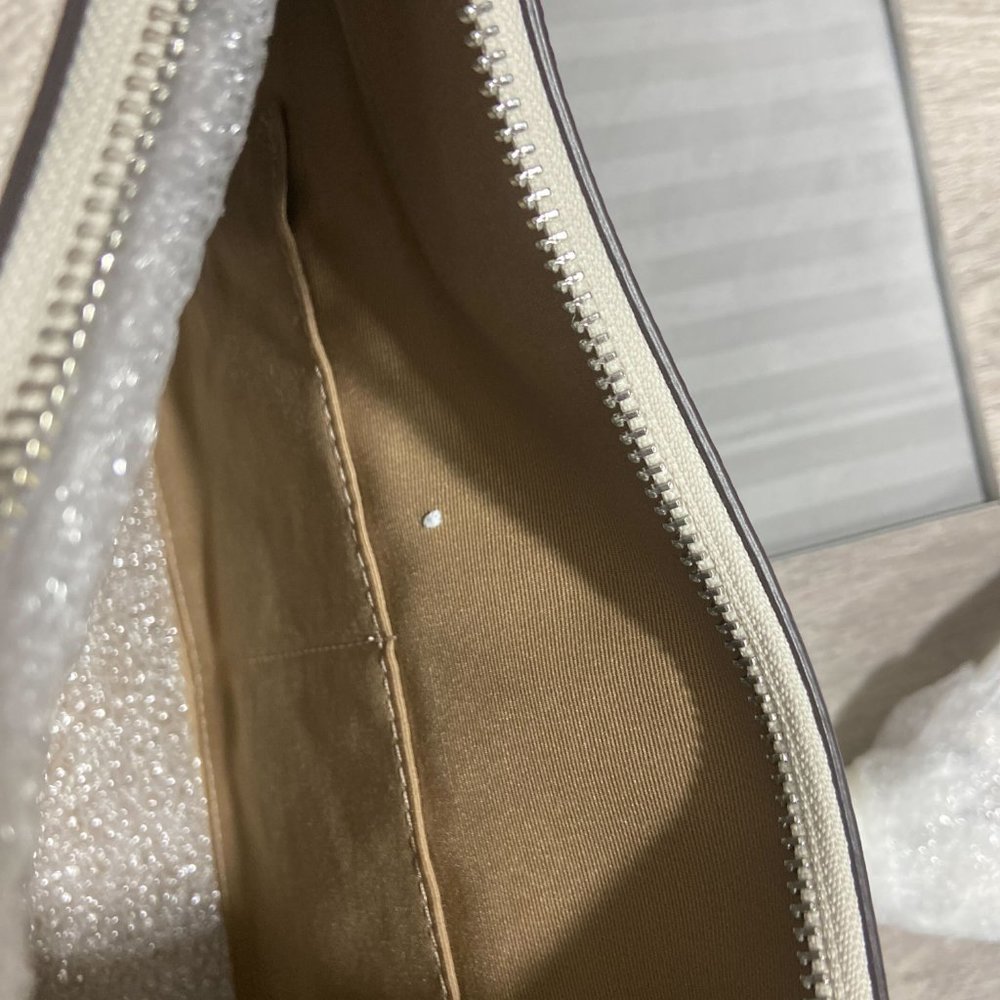 Coach Women's Leather Mara Hobo Bags - Silver/Chalk - Picture 13 of 16